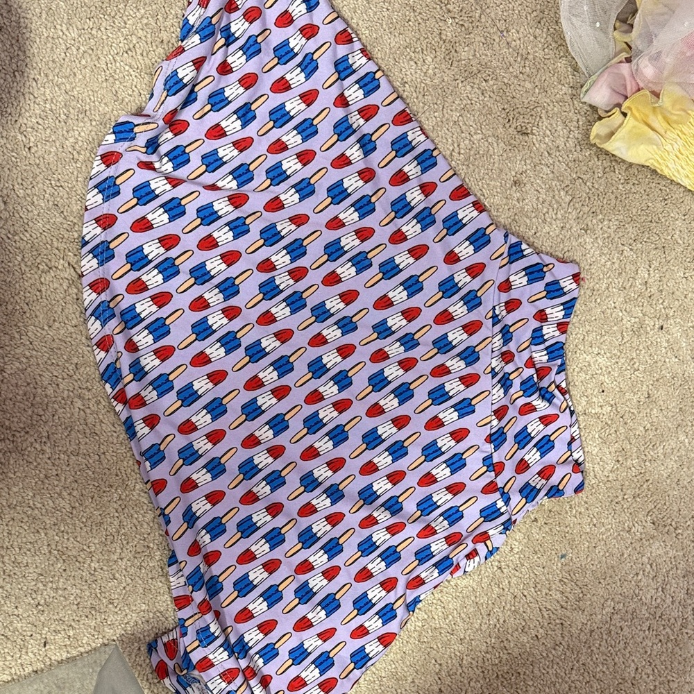 LuLaRoe Popsicle Print Azure Skirt with Red and Blue